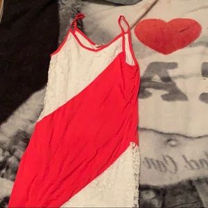 White and pink dress